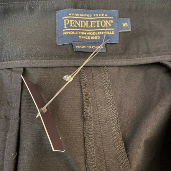 Pendleton Dress Pants 16 Ankle Black Straight Leg Office Career Workwear - Picture 8 of 10